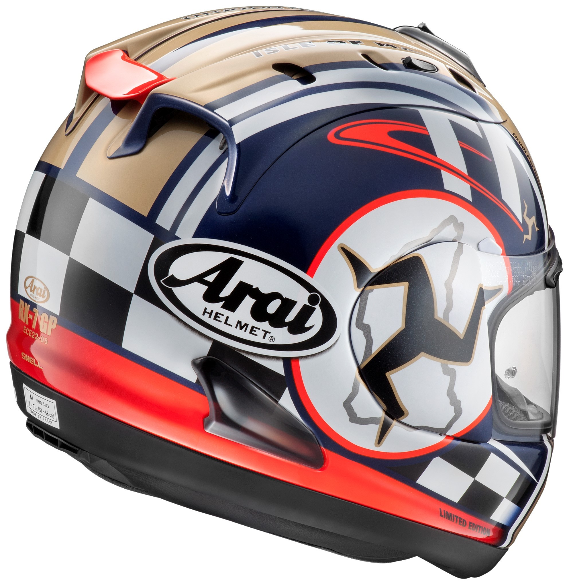 Arai RX-7 GP Isle of Man TT Motorcycle Helmet